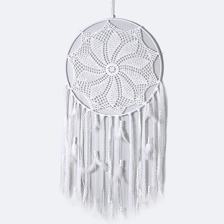 Atrapasueños Macramé Cintas Blanco