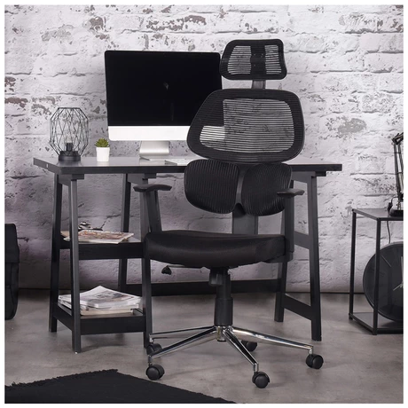Silla de Oficina Mesh Ajustable - Negro