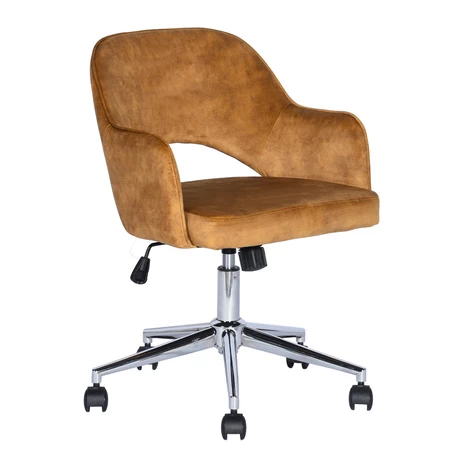 Silla Clarkson de Escritorio con Apoyabrazos Café