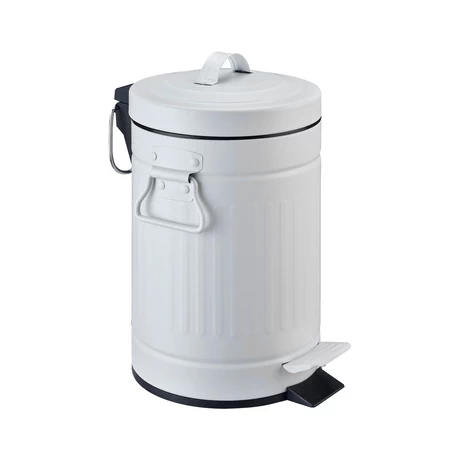 Basurero Retro 5 L Metal Blanco
