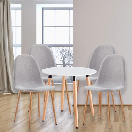 Juego de Comedor Redondo de 4 Sillas Blanco - vista alternativa
