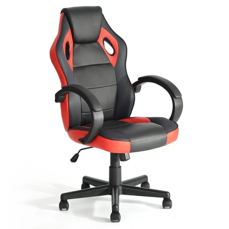 Silla Gamer PU Ergonómica - Rojo