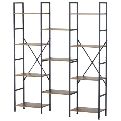 Estante Multinivel Industrial Café 50x125x27 cm