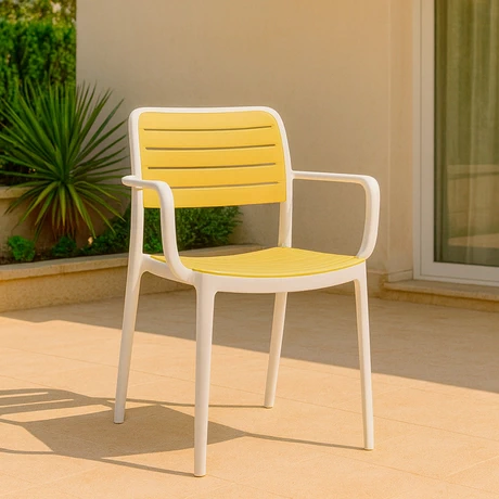 Silla Terraza Plástica Sahara Blanca