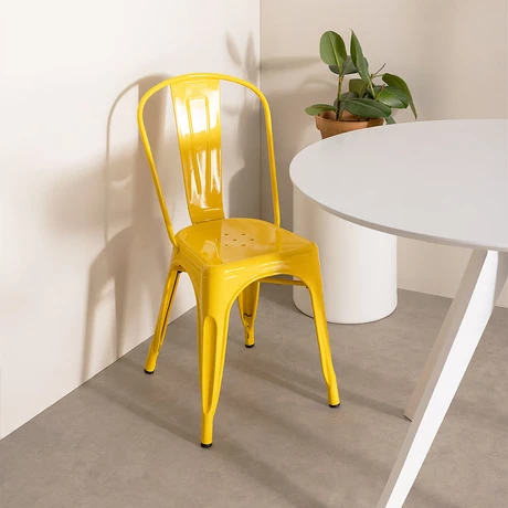 Silla Metal Tolix Amarillo