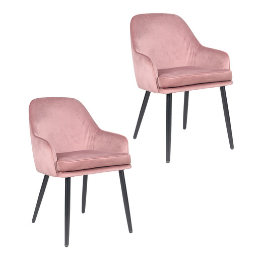 Pack 2 Sillas Comedor Ingrid Rosado
