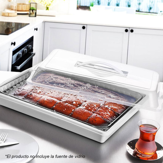 Caja Porta Alimentos Rectangular Blanco