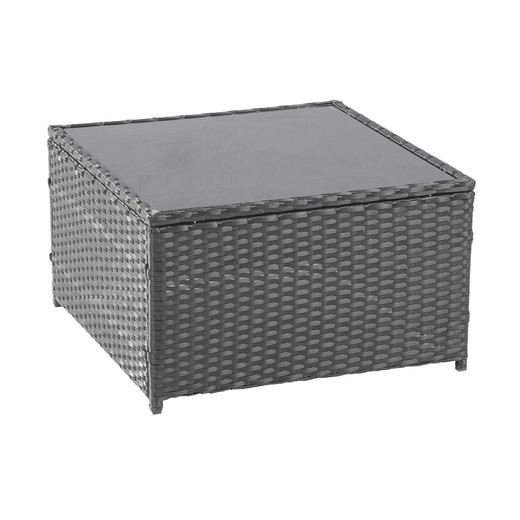 Seccional Intercambiable 3 Cuerpos Terraza Sofa + Mesa gris