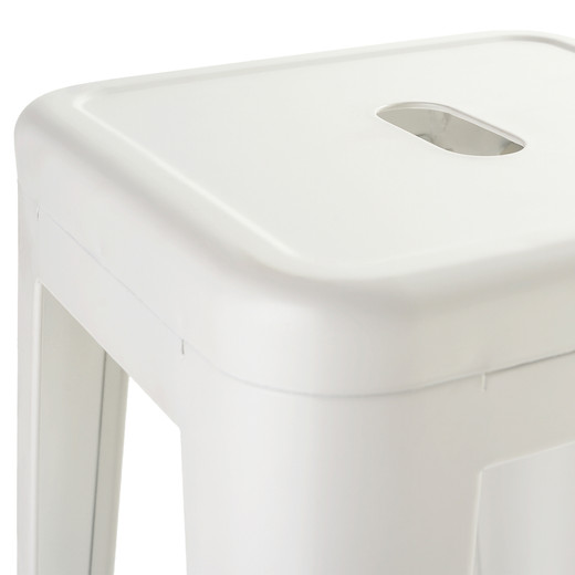 Pack 4 Pisos de Bar Metal Tolix Blanco