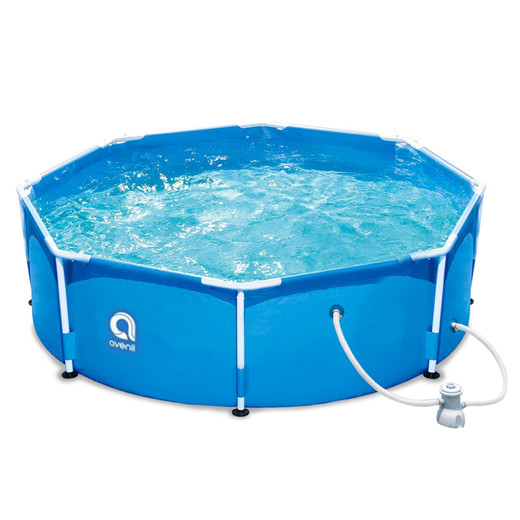 Piscina con Filtro 6125 L 76x360 cm Celeste