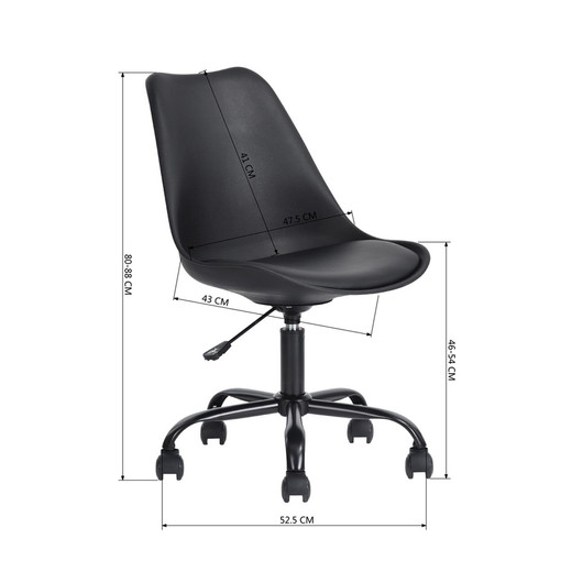 Silla de escritorio PP Giratoria - Negro