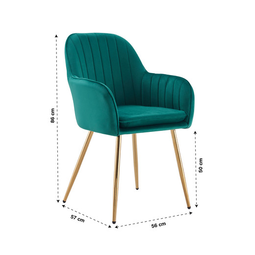 Pack 2 Sillas de Comedor Sitial Alessandro Verde