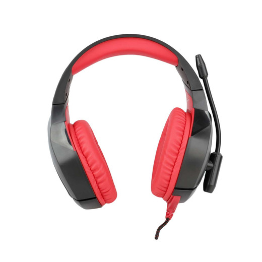 Audífonos Gamer L1B Luces Led con Micrófono Rojo