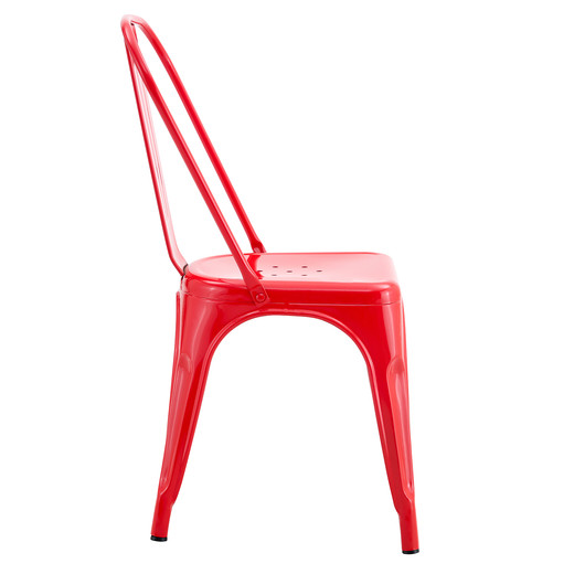Pack De 4 Silla Metal Tolix Rojo