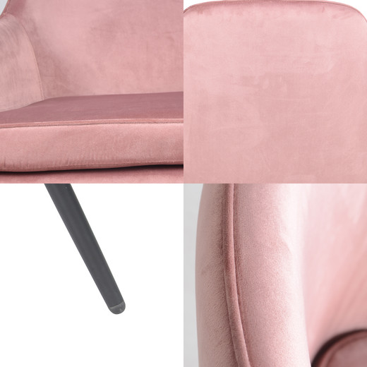 Pack 2 Sillas Comedor Ingrid Rosado