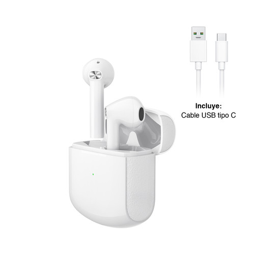 Audífonos Earbuds Reisen V2 Bluetooth IPX4 Blanco