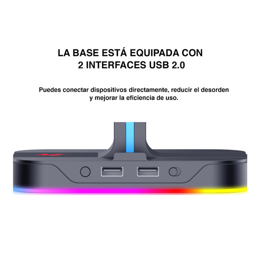 Soporte de Audífonos Gamer RGB TH650 Negro