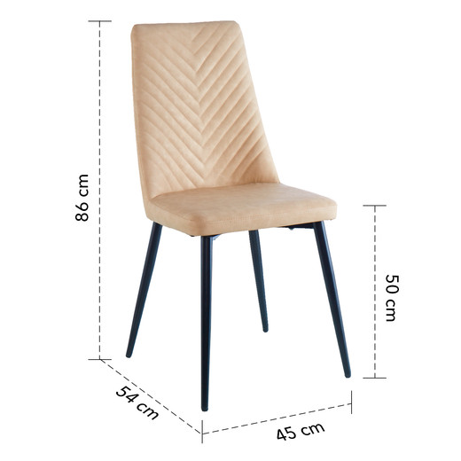 Pack 2 Sillas de Comedor Beige