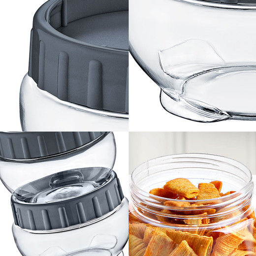 Frasco Canister Alimentos 430 Ml Gris