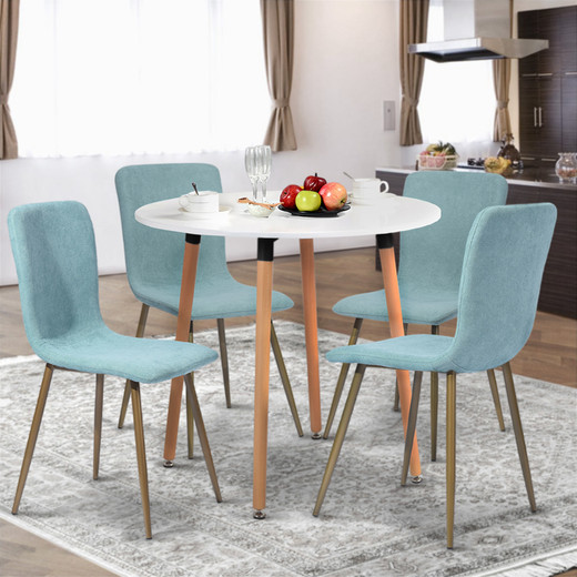 Comedor 4P Emily 80X74 + Sillas Gold Juliet Menta