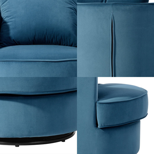 Sofá Ovo 1 Cuerpo Azul