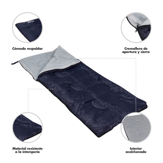 Saco De Dormir 250 Gr Azul