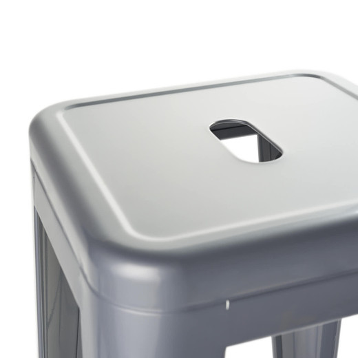 Pack 4 Pisos de Bar Metal Tolix Gris