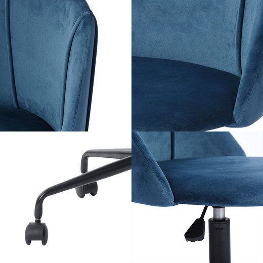 Silla de Oficina Altura Ajustable Palermo Azul