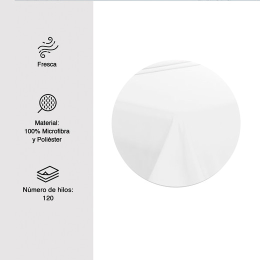 Juego de Sábanas Microfibra Monaco King Blanco