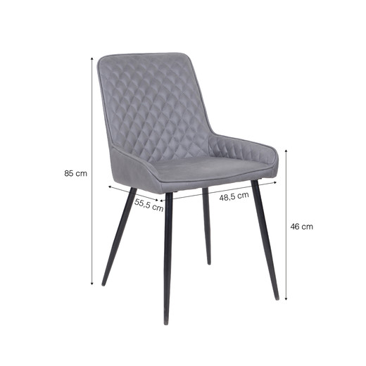 Pack 2 Sillas de Comedor Greta Gris