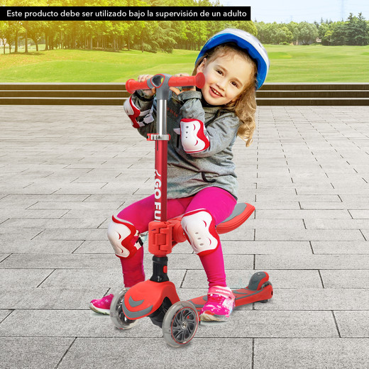 Scooter Infantil 2 en 1 GOFUN Rojo