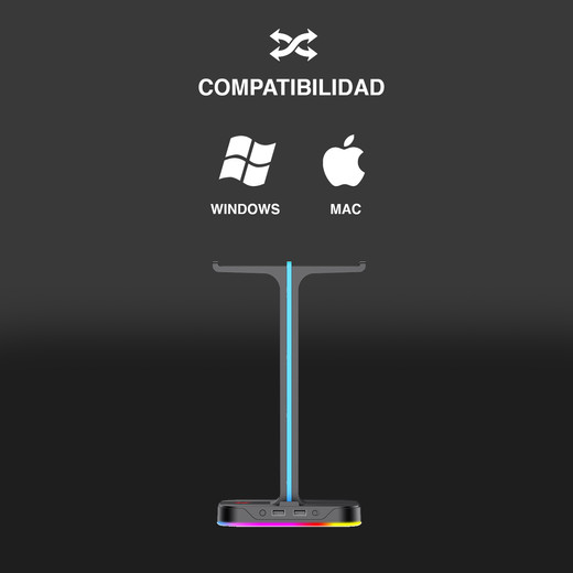 Soporte de Audífonos Gamer RGB TH650 Negro