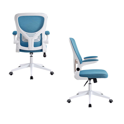 Silla de Oficina con Reposa Brazos Azul