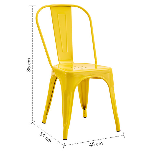 Silla Metal Tolix Amarillo