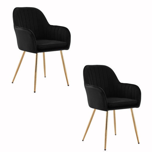 Pack 2 sillas de comedor Alessandro Negro