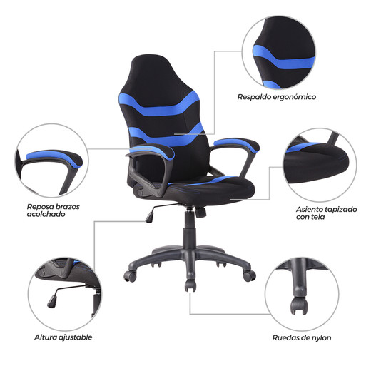 Silla Gamer Infinite Escritorio Azul