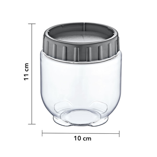 Frasco Canister Alimentos 750 Ml Gris