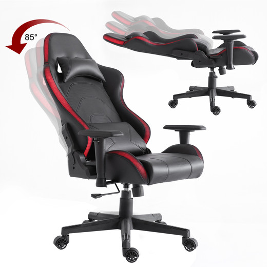 Silla Gamer Lights Game PVC Base Nylon - Negro