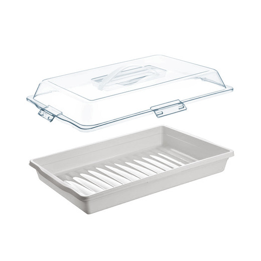 Caja Porta Alimentos Rectangular Blanco