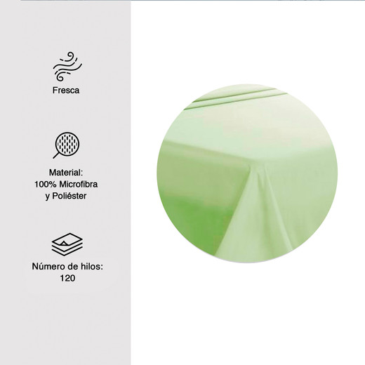 Juego de Sábanas Microfibra Monaco 1.5 Plazas Verde
