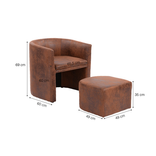 Poltrona Sitial Block Café