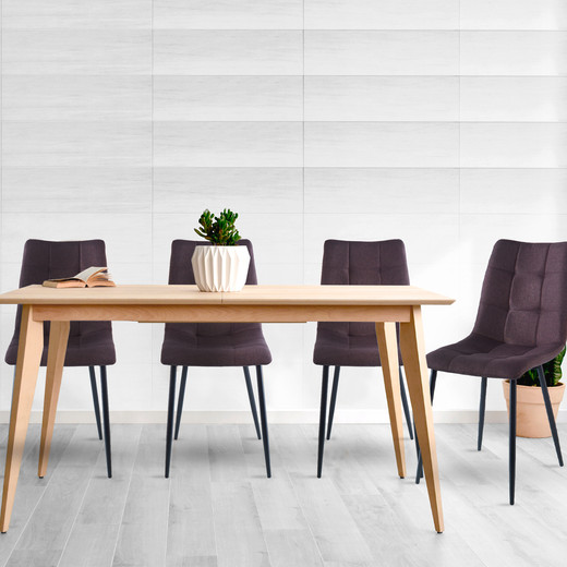Pack 4 Sillas de Comedor Dunas Café