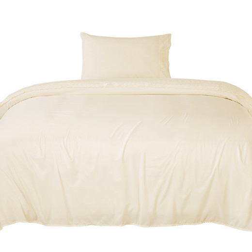Sábana Broderie 1,5 Plazas Crema