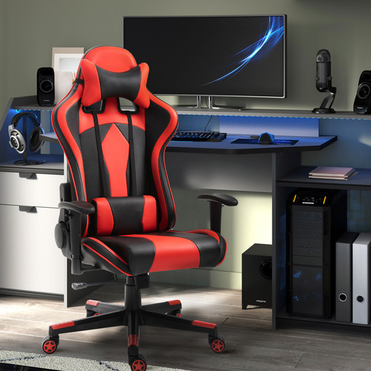 Silla Gamer Racing League Reclinable 180° Rojo