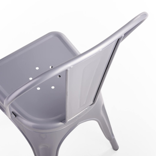 Silla de Bar Metal Tolix Gris