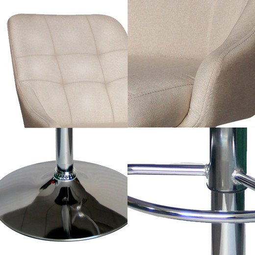 Pack 2 Pisos Bar Taburete Orion Beige