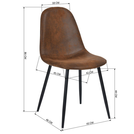 Pack 4 Sillas Comedor Charlton Vintage PU