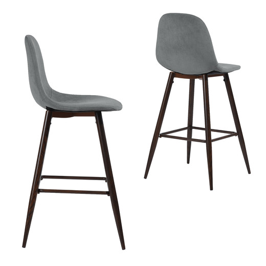 Pack 2 Pisos de Bar con Patas de Metal Gris