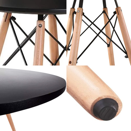 Comedor 4P Eames 80X74 + Sillas Otawa