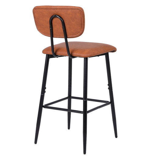 Pack 2 Pisos de Bar o Cocina Mid-Century con Respaldo Marrón